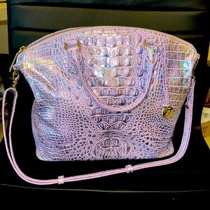 ✨Like New Brahmin Violet Wonderland Duxbury Satchel✨